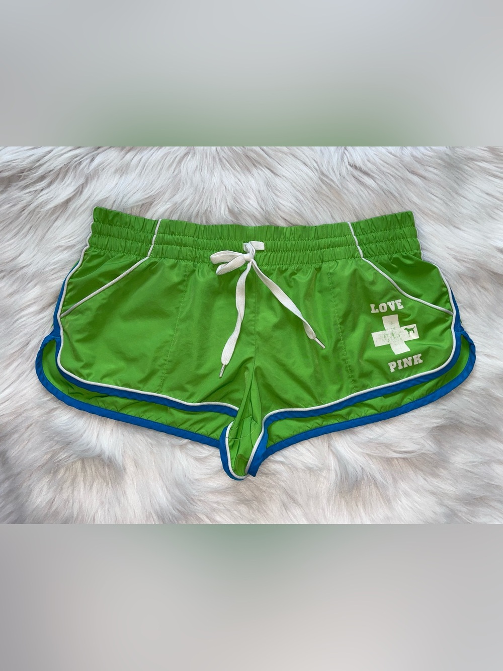 Vintage VS PINK Y2K lifeguard shorts green women’s S small booty short Pink
